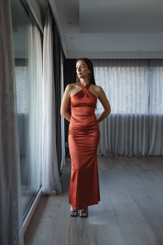 Vestido Marrakech color Naranja Teja