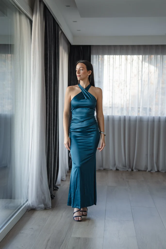 Vestido Marrakech color Azul Petróleo