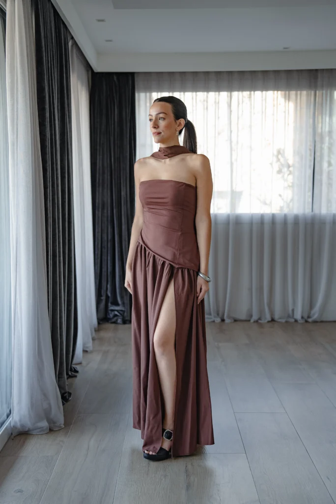 Vestido Madagascar color Marrón chocolate